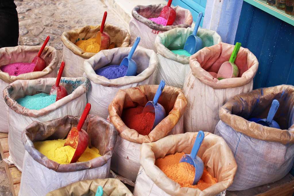 Le tinte usate per colorare Chefchaouen - blog di viaggi