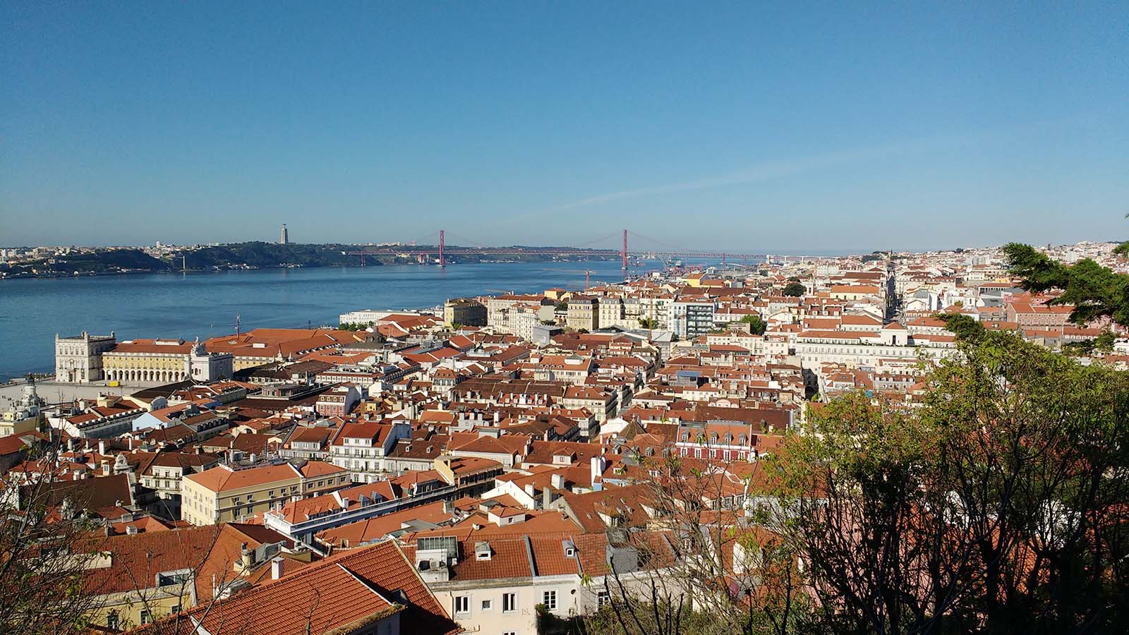 La splendida vista sulla città di lisbona dal castello di sao Jorge - blog di viaggi
