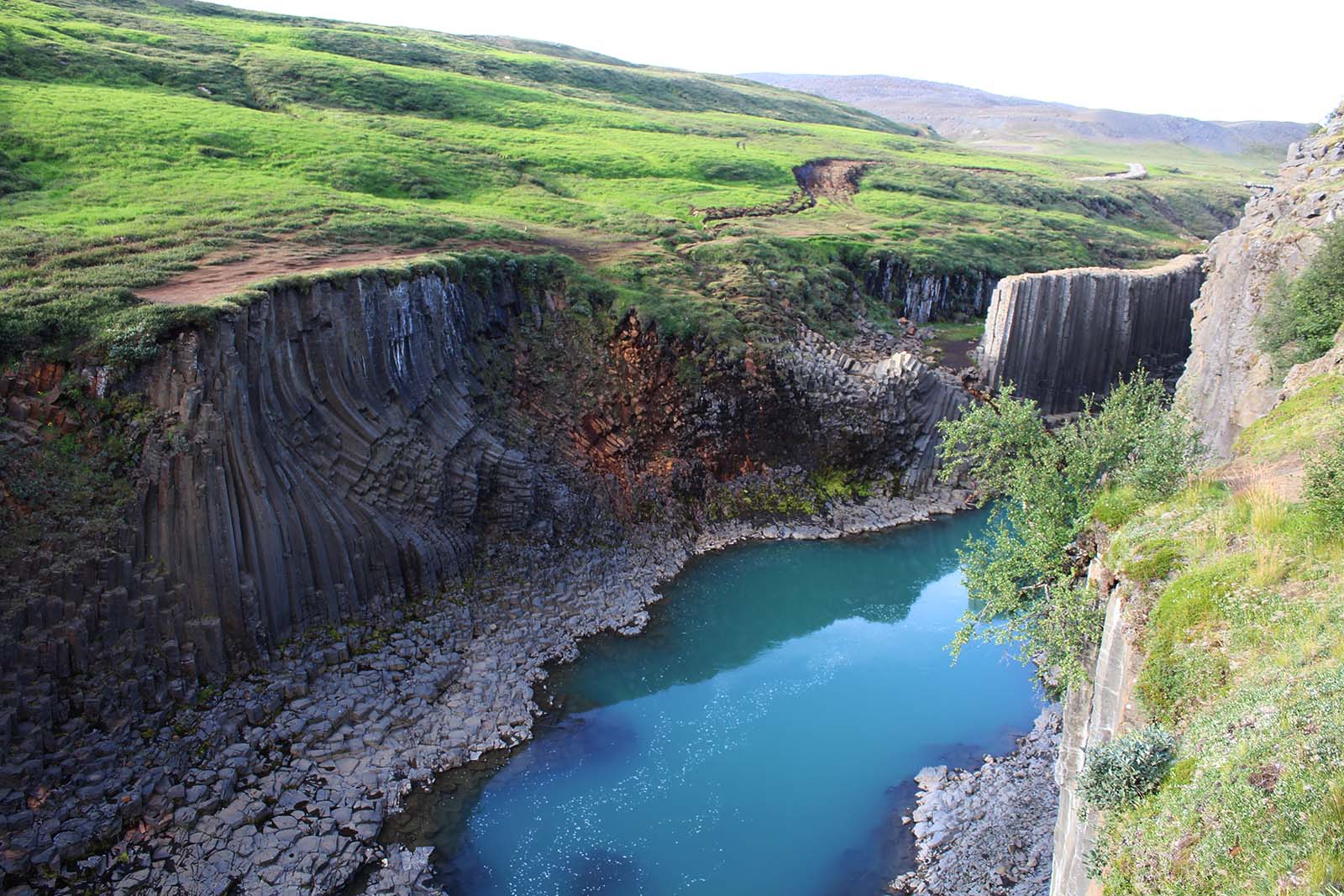 Il canyon Stuðlagil visto dall'alto - blog di viaggi