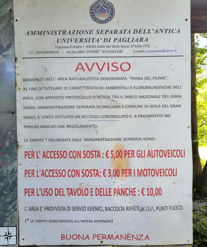 numeri informativi per l'escursione Vena Rossa ed Eremo S. Colomba - blog di viaggi