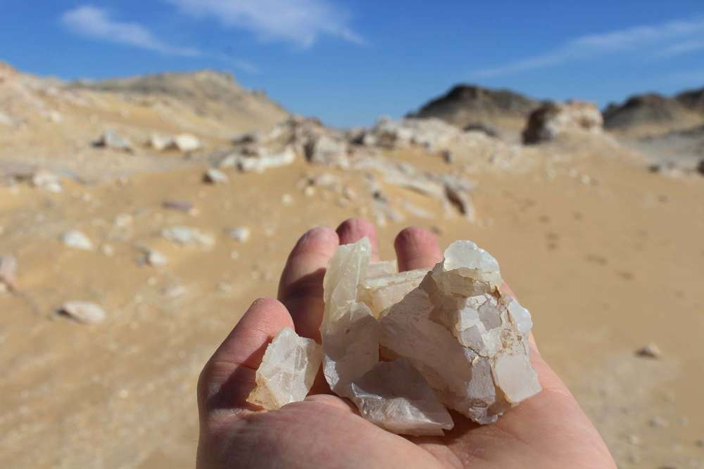 Cristalli di quarzo sulla Crystal Mountain in Egitto - Blog di viaggi