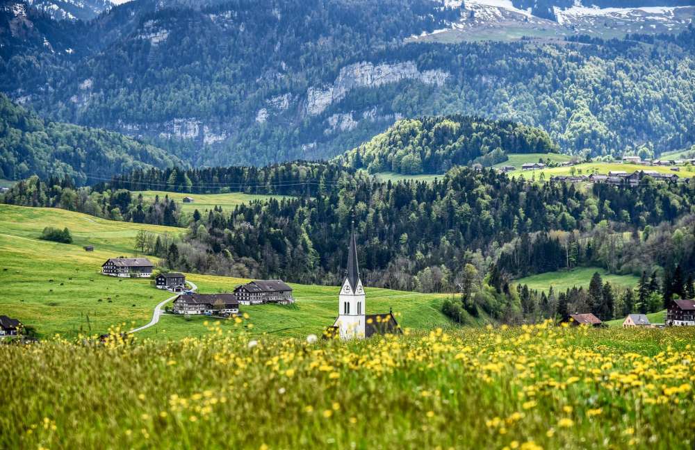 splendidi paesaggi austriaci  nella regione del Vorarlberg  sulle montagne Bregenzerwald - blog di viaggi