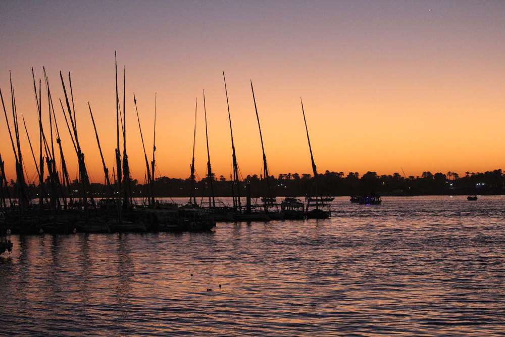 tramonto sul fiume Nilo a Luxor - blog di viaggi