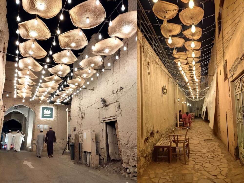 Nizwa di notte, luci e addobbi nel centro storico - blog di viaggi