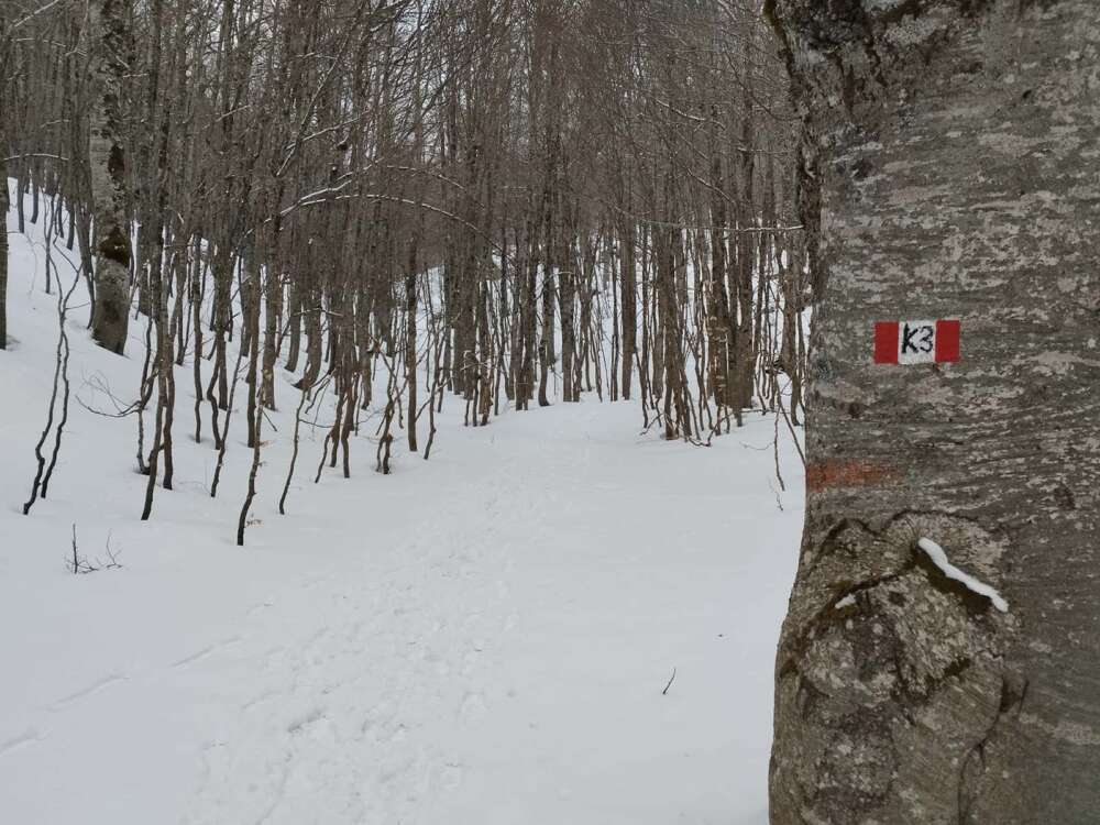 il sentiero K3 per raggiungere la grotta dello Schievo da Barrea - blog di viaggi